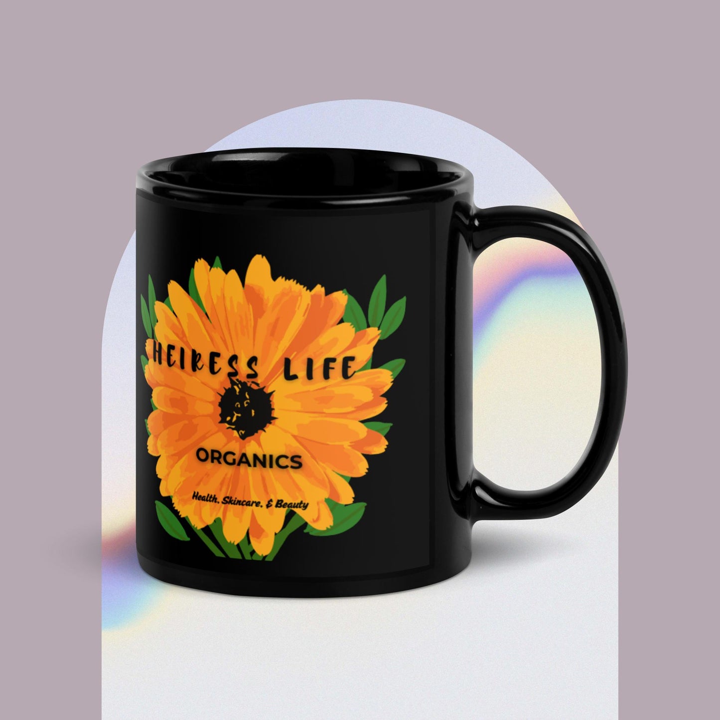 HLO Black Glossy Mug